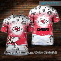Youth Kansas City Chiefs Shirt 3D Adorable Snoopy Christmas Chiefs Gift