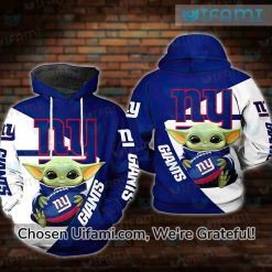 Youth New York Giants Hoodie 3D Cool Baby Yoda NY Giants Gifts
