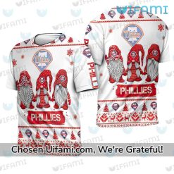 Youth Phillies Shirt 3D Gnomes Christmas Cool Phillies Gifts