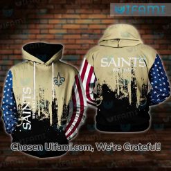 Youth Saints Hoodie 3D Fascinating USA Flag Best Gifts For Saints Fans