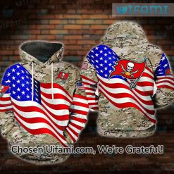 Youth Tampa Bay Buccaneers Hoodie 3D Camo USA Flag Buccaneers Gift Ideas
