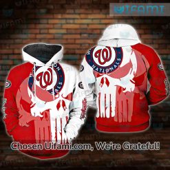 Youth Washington Nationals Hoodie 3D Special Punisher Skull Nationals Gift