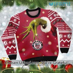 Alabama Christmas Sweater Inexpensive Grinch Alabama Crimson Tide Gift Latest Model