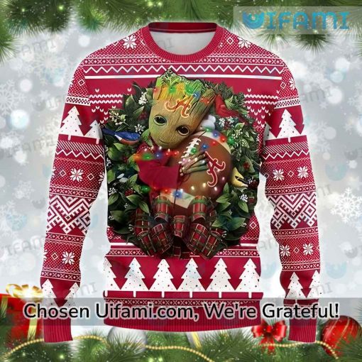 Alabama Christmas Sweatshirt Colorful Baby Groot Alabama Crimson Tide Gift