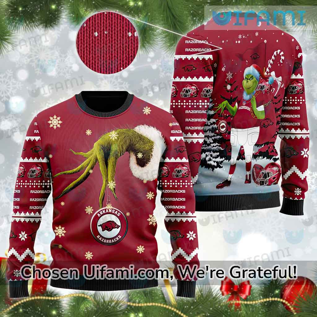 Arkansas Razorbacks Ugly Christmas Sweater Selected Grinch Razorbacks Gift