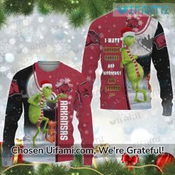 Arkansas Razorbacks Ugly Sweater Attractive Grinch Max Razorbacks Gift