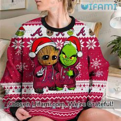 Atlanta Braves Sweater Radiant Baby Groot Grinch Braves Gift Ideas Latest Model