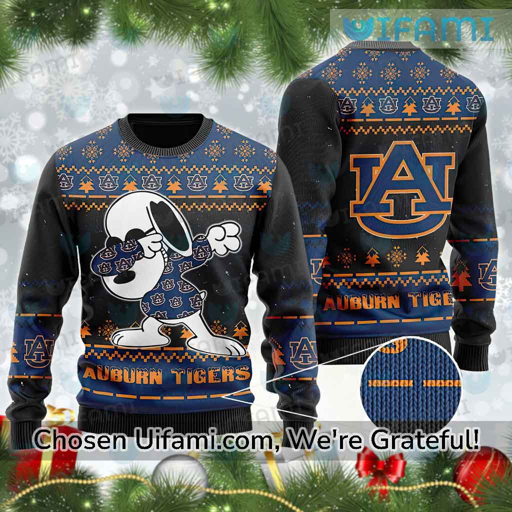 Auburn Tigers Ugly Sweater Bountiful Snoopy Auburn Gifts For Him