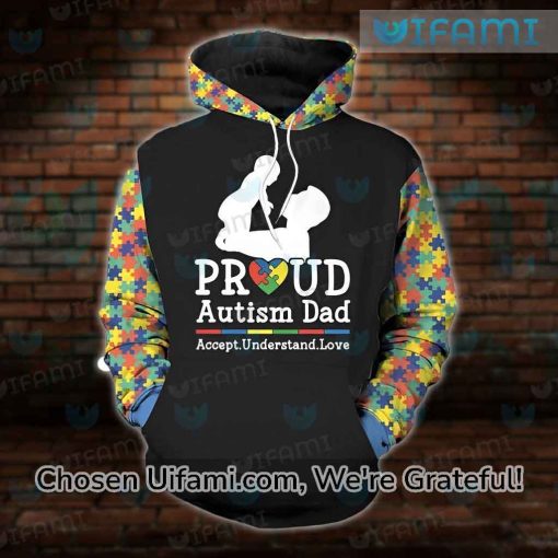 Autism Dad Hoodie 3D Proud Accept Understand Love Meaningful Father’s Day Gift