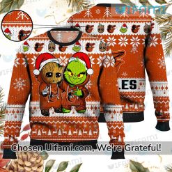 Baltimore Orioles Sweater Impressive Baby Groot Grinch Orioles Christmas Gifts