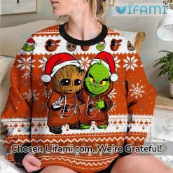 Baltimore Orioles Sweater Impressive Baby Groot Grinch Orioles Christmas Gifts Latest Model