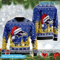 Baltimore Ravens Christmas Sweater Personalized Last Minute Ravens Gifts For Him