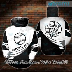 Baseball Mom Hoodie 3D Your Biggest Fan Gift For Mom On Her Birthday