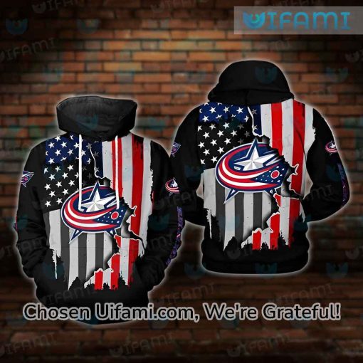 Blue Jackets Jersey Hoodie 3D Vibrant USA Flag Gift