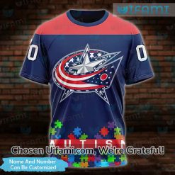 Blue Jackets Womens Apparel 3D Creative Autism Personalized Columbus Blue Jackets Gifts