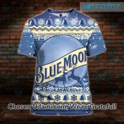 Blue Moon T-Shirt 3D Selected Christmas Blue Moon Beer Gift
