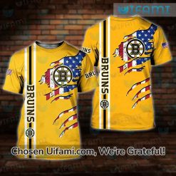 Boston Bruins Womens Shirt 3D Famous USA Flag Bruins Gift Idea