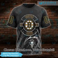 Boston Bruins Youth T-Shirts 3D Grim Reaper Customized Bruins Gift