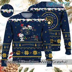 Brewers Sweater Amazing Snoopy Gifts For Milwaukee Brewers Fans