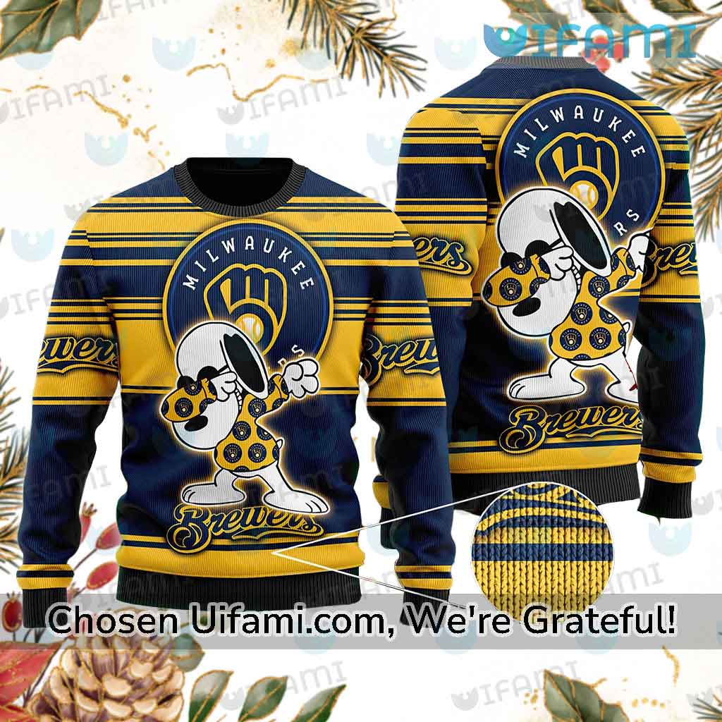 Personalized Milwaukee Brewer Football Team Logo Ugly Sweater - T