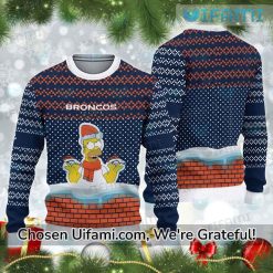 Broncos Christmas Sweater Adorable Homer Simpson Denver Broncos Gift Ideas
