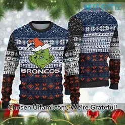 Womens Broncos Sweater Attractive Grinch Denver Broncos Gifts For Her