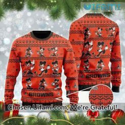 Browns Sweater Exquisite Mickey Cleveland Browns Gift