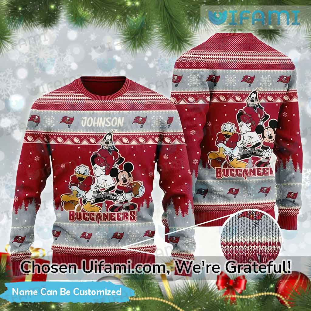 Bucs Ugly Sweater Custom Spirited Mickey Goofy Donald Tampa Bay Buccaneers Gift