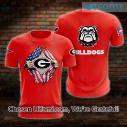 Bulldogs Shirt 3D Brilliant USA Flag Georgia Bulldogs Gifts For Him