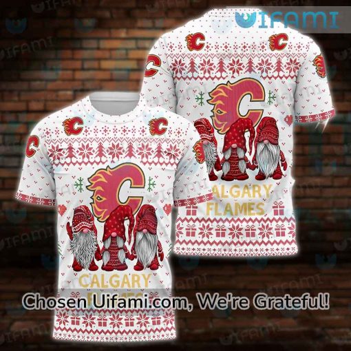 Calgary Flames T-Shirt 3D Special Gnomes Christmas Calgary Flames Gifts