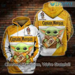 Captain Morgan Hoodie 3D Fun-loving Baby Yoda Gift