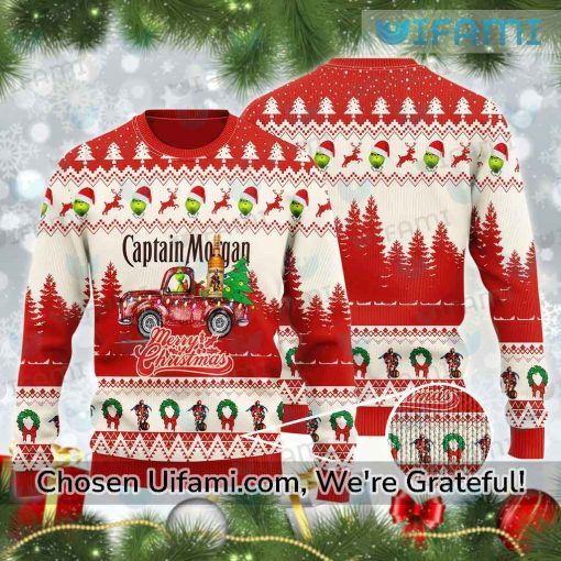 Captain Morgan Ugly Christmas Sweater Selected Grinch Captain Morgan Gift