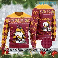 Cardinals Ugly Christmas Sweater Snoopy Woodstock Unique Arizona Cardinals Gifts
