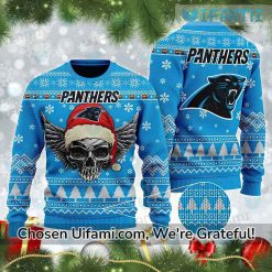 Carolina Panthers Ugly Sweater Skull Carolina Panthers Christmas Gift