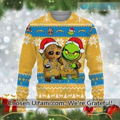 Chargers Christmas Sweater Cool Baby Groot Grinch Los Angeles Chargers Gift