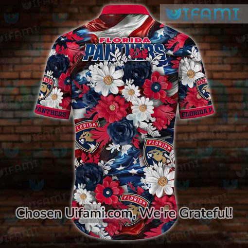 Cheerful Florida Panthers Hawaiian Shirt Breathable Fabric