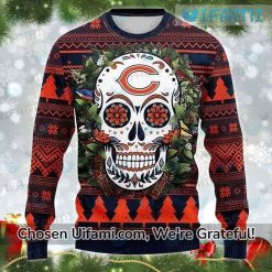 Chicago Bears Sweater Mens Surprise Sugar Skull Chicago Bears Christmas Gifts