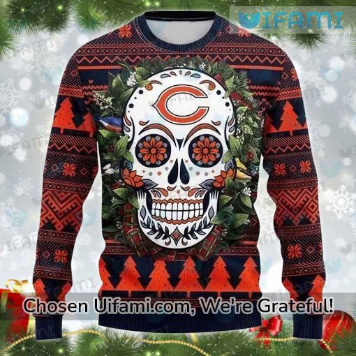 Chicago Bears Sweater Mens Surprise Sugar Skull Chicago Bears Christmas Gifts