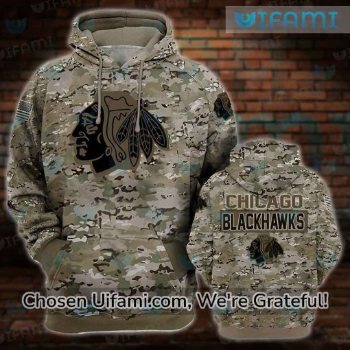 Chicago Blackhawks Lacer Hoodie 3D Astonishing Camo Gift