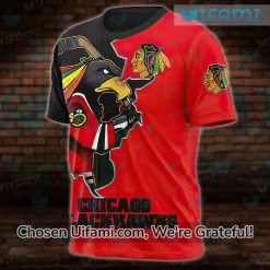 Chicago Blackhawks Tee 3D Useful Mascot Blackhawks Fathers Day Gifts