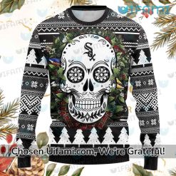 Chicago White Sox Christmas Sweater Cool Sugar Skull White Sox Gift Ideas