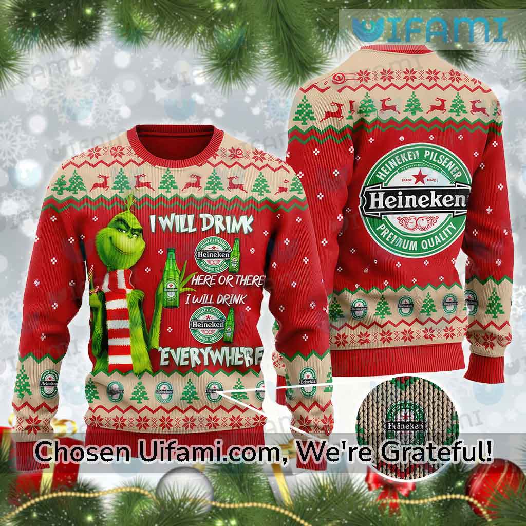 Christmas Sweater Heineken Greatest Grinch Drink Everywhere Heineken Gift