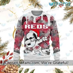 Cincinnati Reds Ugly Christmas Sweater Snoopy Best-selling Cincinnati Reds Gift