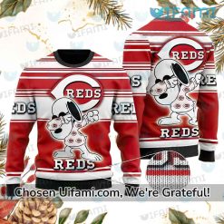 Cincinnati Reds Ugly Sweater Superb Snoopy Cincinnati Reds Gift Ideas