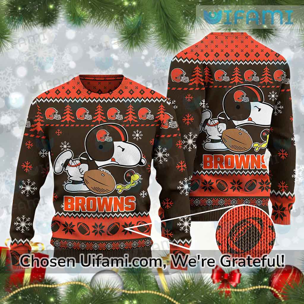 Ugly Sweater Browns Best-selling Snoopy Cleveland Browns Gifts For