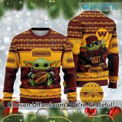 Commanders Christmas Sweater Baby Yoda Washington Commanders Gift Ideas