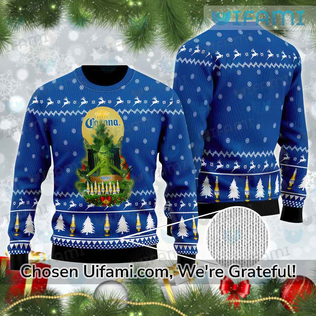 Corona Beer Sweater Spirited Grinch Corona Christmas Gift