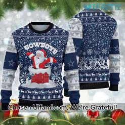 Cowboys Ugly Sweater Tempting Santa Claus Dallas Cowboys Gifts For Him