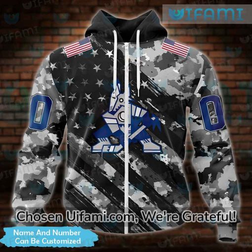 Custom Arizona Coyotes Hoodie 3D USA Flag Camo Gift