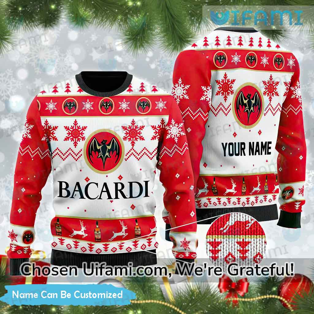 Custom Bacardi Ugly Sweater Grinch Drink Everywhere Bacardi Christmas Gift